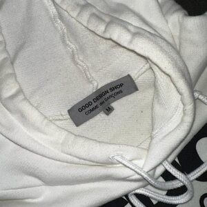 CDG Logo Hooded Sweatshirt White